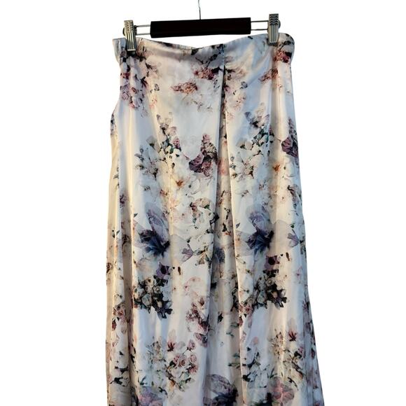 Show Me Your MuMu Sirene Maxi Dress Size Small Satin Strapless Bouquet Beauty - Picture 4 of 5